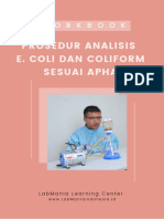 Workbook Prosedur Analisis E Coli Dan Coliform Metode APHA