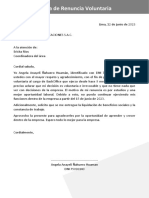 Carta de Renuncia