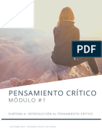 SUBTEMA A - INTRODUCCIÓN AL PENSAMIENTO CRÍTICO - PDF MODULO 1