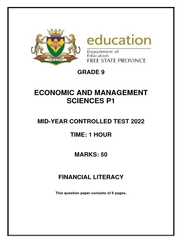 Ems p1 Grade 9 June 2022 QP | PDF | Debits And Credits | Corporations