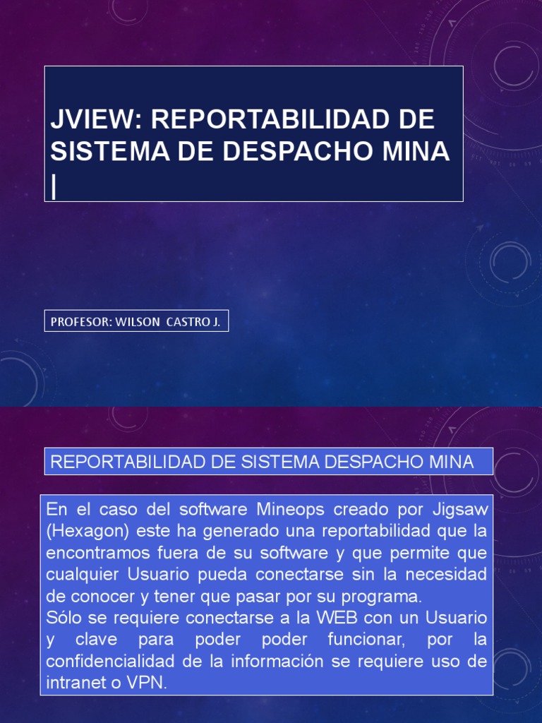 Reportabilidad del Sistema JVIEW en Mina | PDF