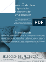 Generacion de Ideas (Producto Seleccionado Grupalmente)