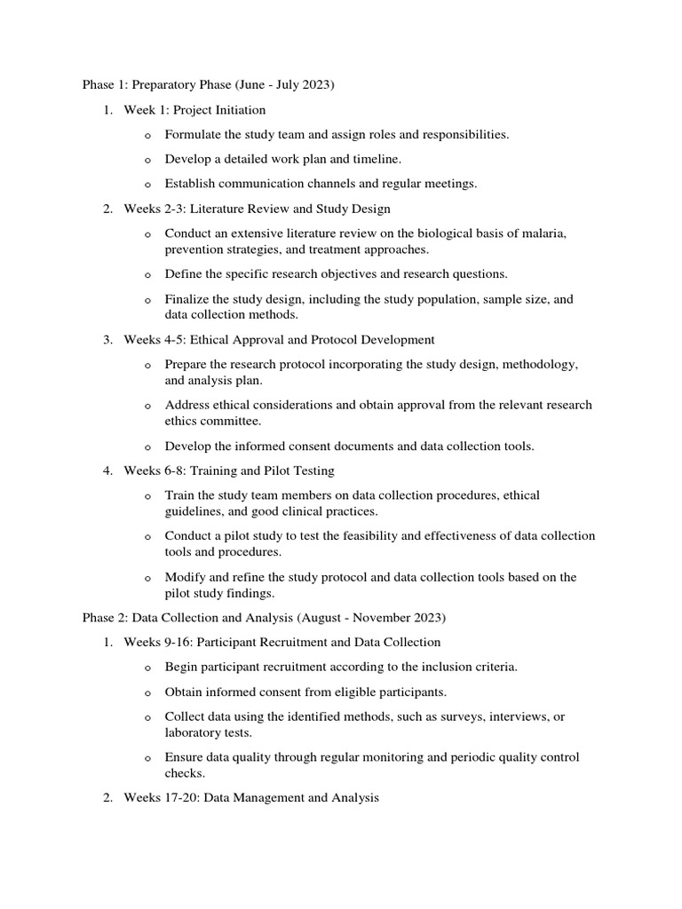 Study Work Plan | Download Free PDF | Data Collection | Data