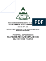 D Programa Especifico de Mantenimiento de Las Instalaciones Del Centro de Trabajo.