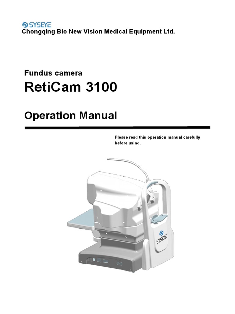 RetiCam3100 Operation Manua | PDF | Ac Power Plugs And Sockets