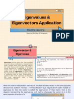 Eigenvalues & Eigenvectors Application Machine Learning