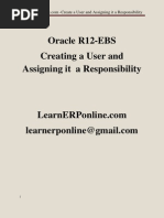 Creating A User in Oracle R12 EBS