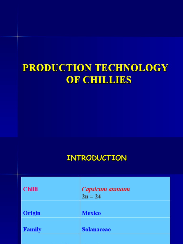 Chilli | PDF | Capsicum | Plant Nursery