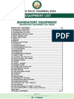 Namib Race 2024 Equipment List