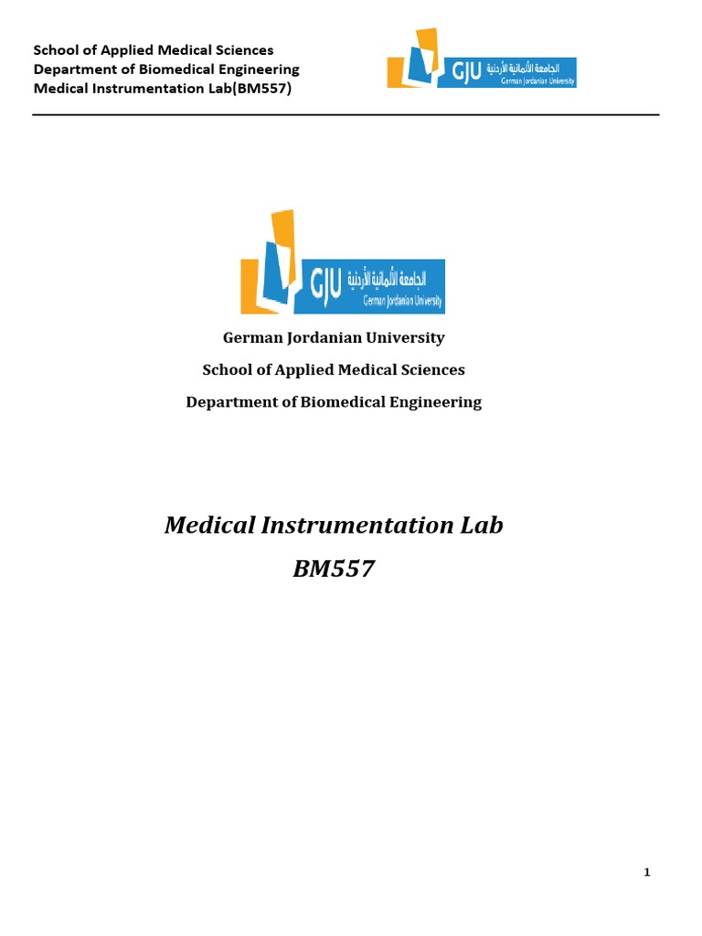 Med Instrumentation Lab Manual PDF Electronic Filter Amplifier