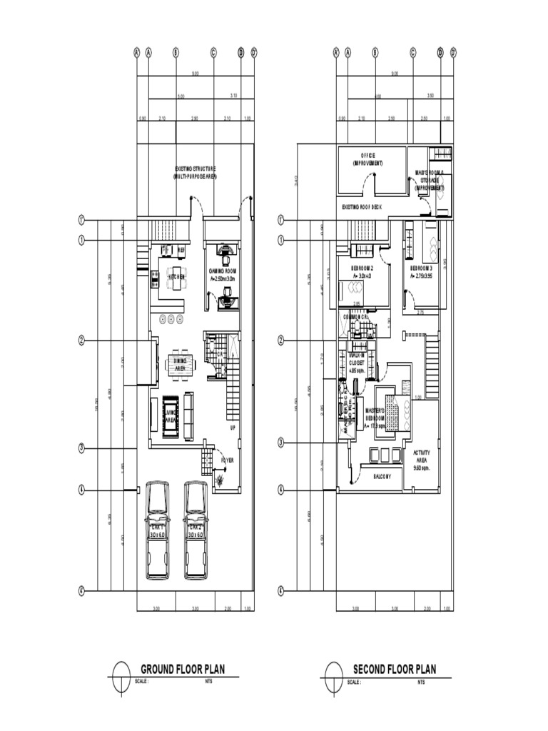 Sample 2 Storey Floor Plan | PDF | Interior Design | Residential Buildings