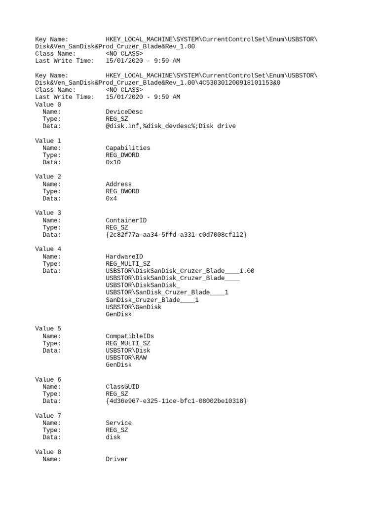 Usbstr PDF Windows Registry Usb Flash Drive