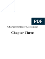 Chapter Three: Characteristics of Assessment