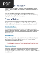 Financial Ratio Analysis