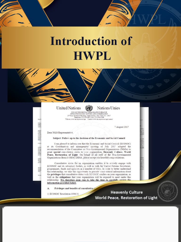 HWPL Peace Education Initiatives | PDF | Peace | International Relations