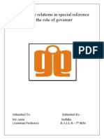 Centre State Relations in Special Reference To The Role of Governer
