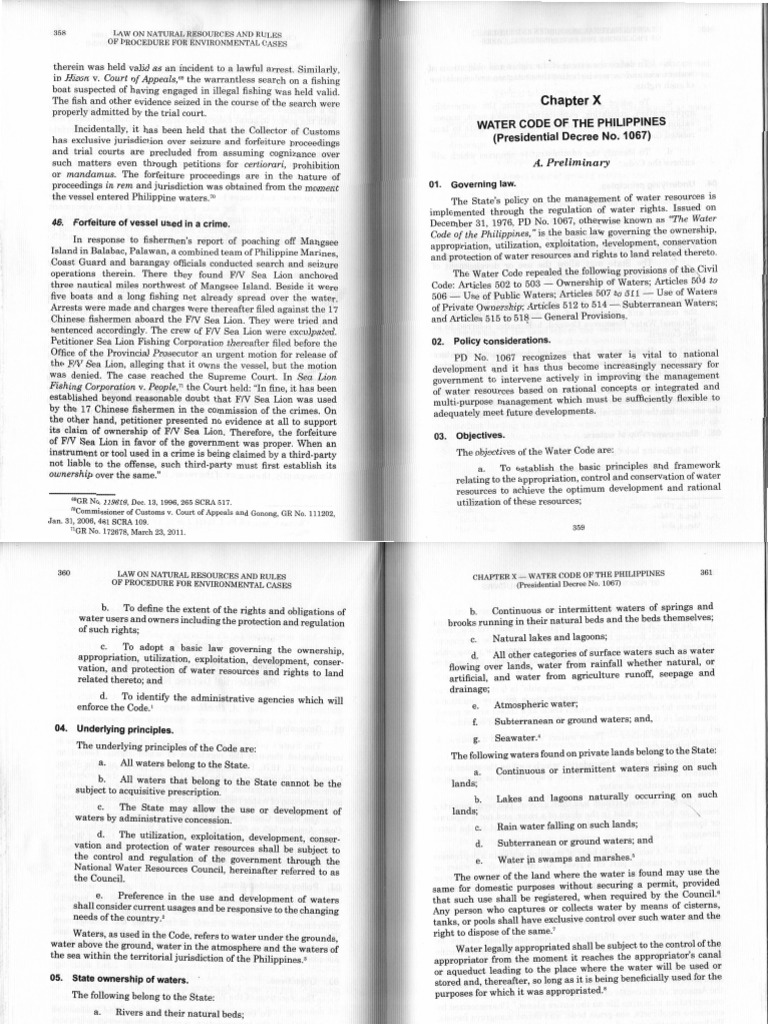 Water Code of The Philippines | PDF | Water | River