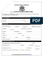 TSC Employment Application Form