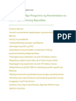 Mga Programa NG Pamahalaas Sa Ilalim NG Ikalimang Republika!!