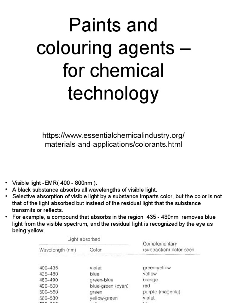 Chemical TechnologyDyes and Pigments PDF Dye Pigment