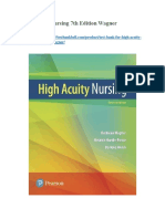 Test Bank For High Acuity Nursing 7th Edition Wagner