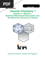 General Chemistry 1: Quarter 2 - Module 1 Quantum Mechanical Description and The Electronic Structure of Atoms