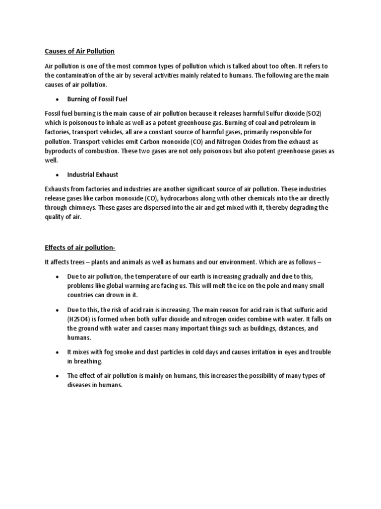 Air Pollution | PDF