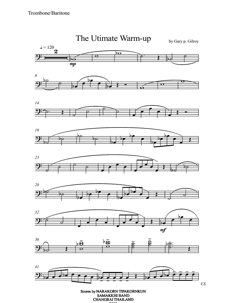 The ultimate Warmup Trombone Baritone PDF