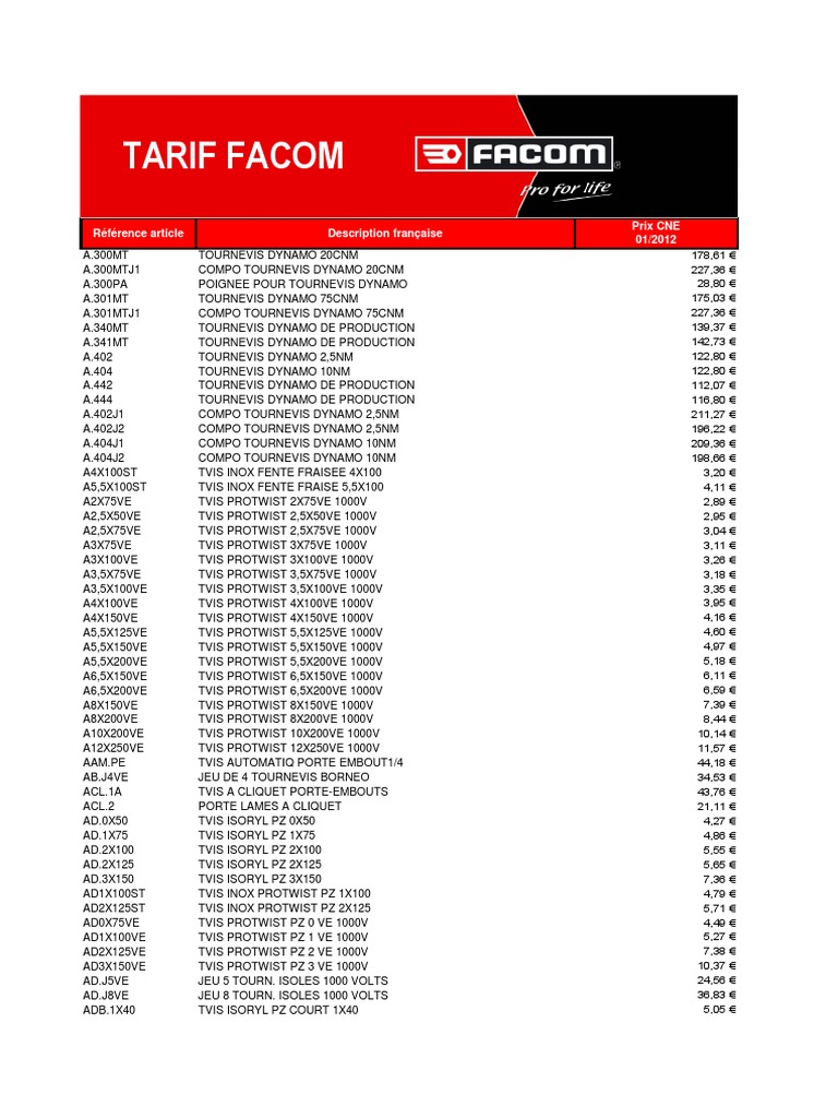 FACOM - CATALOGUE - SELECTION 2024 - DEWALT - STANLEY - EXPERT - 212