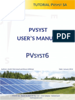 Pvsyst User'S Manual: Authors: André Mermoud and Bruno Wittmer Date: January 2014