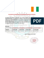 Documento Del Certificato Di Pagamento Delle Spese Di Eredità