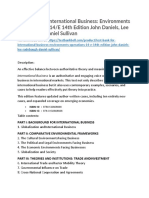 Test Bank For International Business Environments Operations 14 e 14th Edition John Daniels Lee Radebaugh Daniel Sullivan