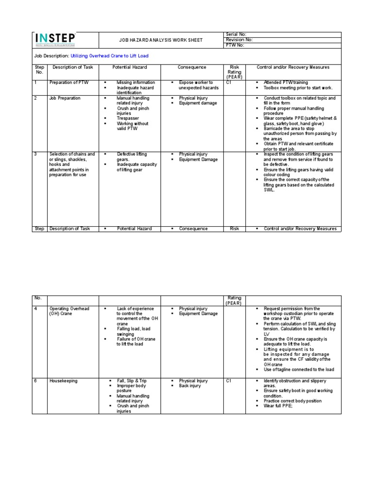 JHA Overhead Crane PDF