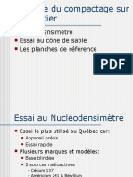 Contrôle Du Compactage Sur Le Chantier: Nucléodensimètre Essai Au Cône de Sable Les Planches de Référence