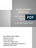 UluslararasI Örgütler I.Hafta