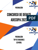 Premiación Debate Adecopa 2023