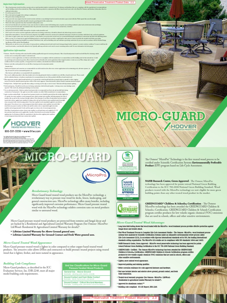 Wood Support-Micro Guard Product Data | PDF | Personal Protective ...