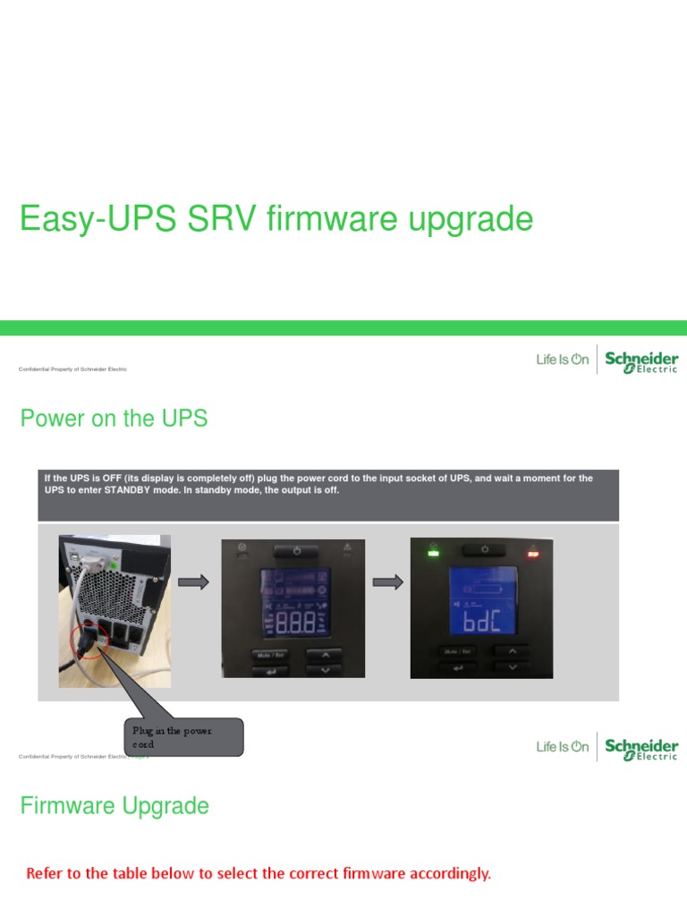 Easy UPS SRV Firmware Upgrade Guide | PDF | Computing | Computer ...
