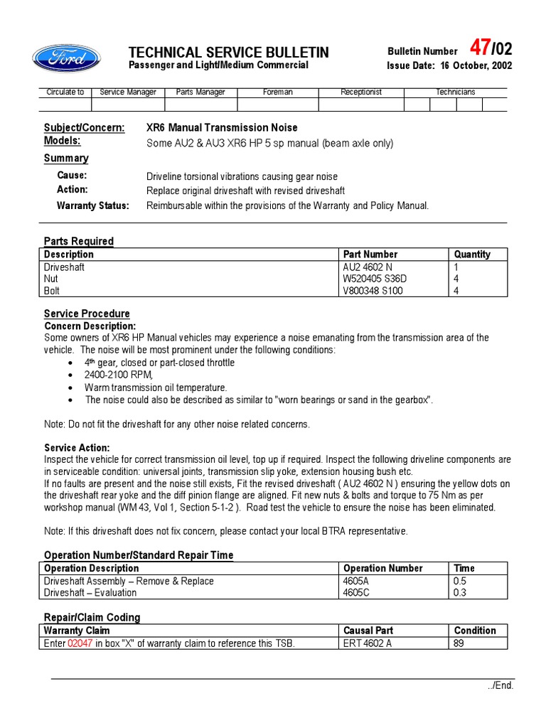 XR6 Manual Transmission Noise Download Free PDF Manual Transmission