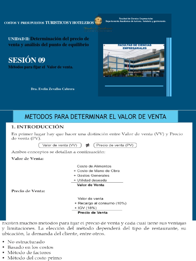 S 09 Metodos Valor de Venta y Precio de Venta PDF