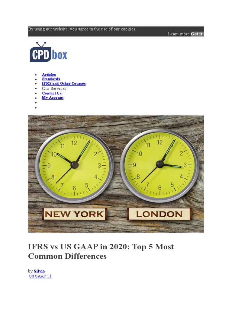 Ifrs Vs Us Gaap 2020 Pdf Fair Value International Financial