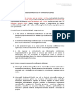 Modelo Termo de Confidencialidade