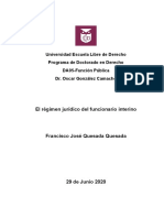 El Régimen Jurídico Del Funcionario Interno