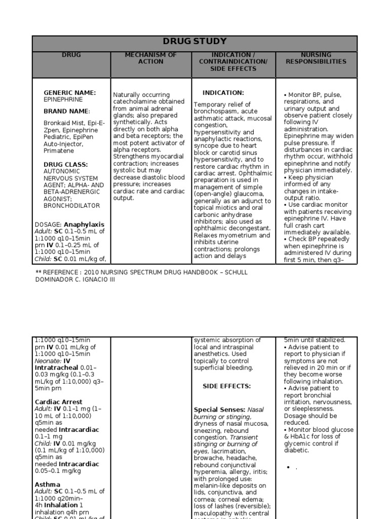 Epinephrine Medicine Medical Specialties