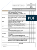 Inspección Pre Operacional de Herramientas Manual