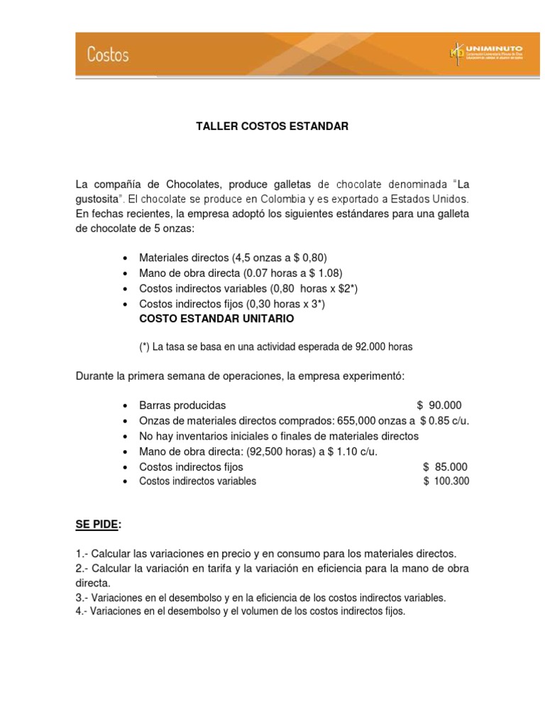 Taller Costos Estandar Act 04 Pdf