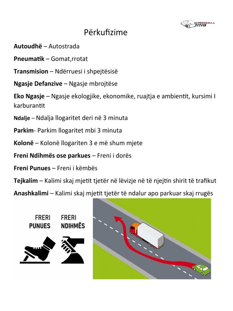 Permbledhje e Rregullave Te Trafikut | PDF