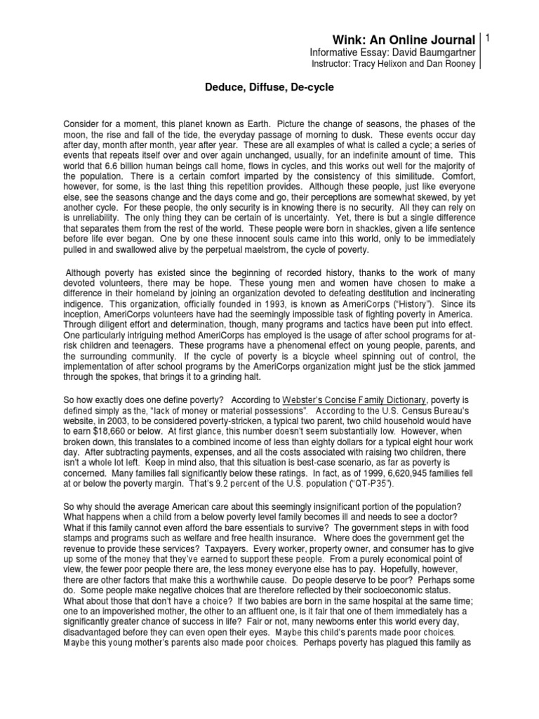 Breaking the Cycle of Poverty | PDF | Social Science