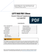 Lefty PBR 130 Owners Manual Supplement en