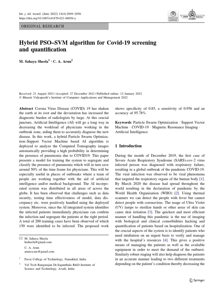 13.hybrid PSO-SVM Algorithm For Covid-19 Screening and Quantification ...